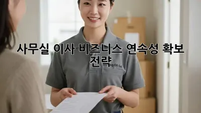 사무실 이사, 비즈니스 연속성 확보 전략