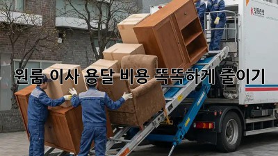 원룸 이사, 용달 비용 똑똑하게 줄이기!